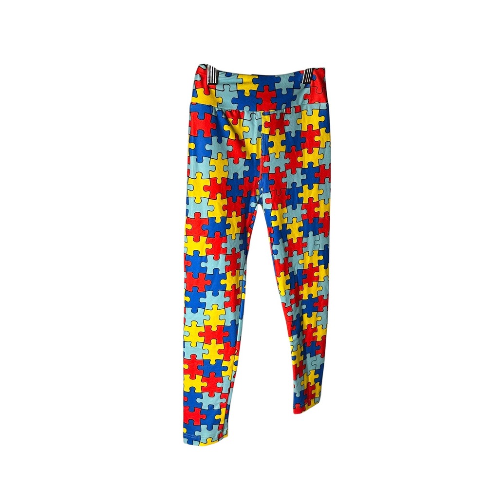 Charlies Project Kids Puzzle Autism Awareness Legging Multi Color Size S/M 2T-5T